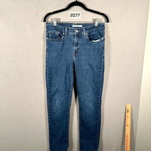 Levi's Classic Straight Fit Jeans Womens 6 Blue Denim Cotton Dark Wash Mid Rise